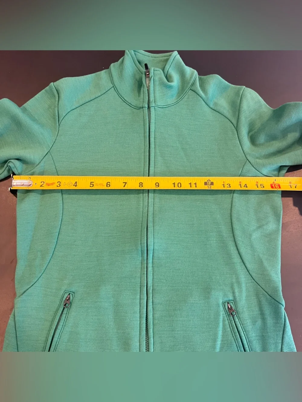 IBEX Green Merino Wool Shak Jacket Full Zip Womens Sz Medium - Picture 11 of 12
